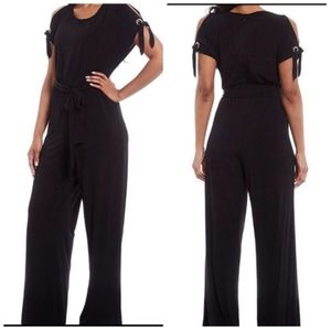 Calvin Klein Black Matte Jersey Jumpsuit